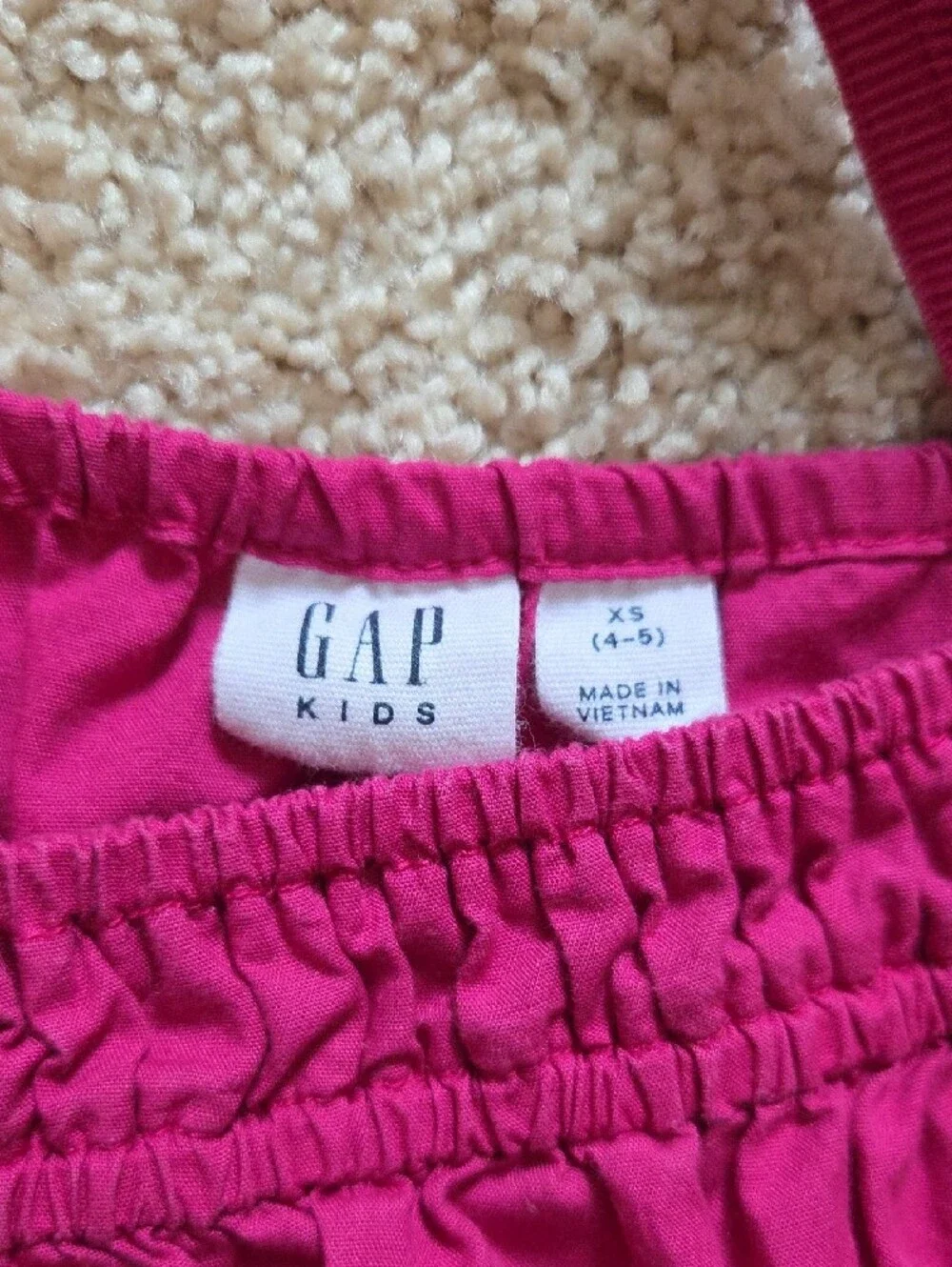 GAP Hot Pink Ruffle Strap Tank Dress